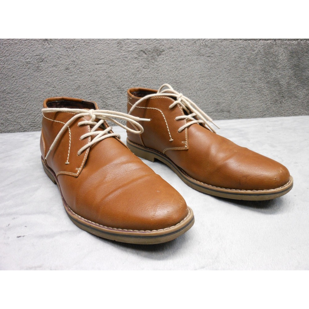 Sonoma Goods‎ for Life Mens 11 Wide Chukka Boots Brown Leather Lace Up